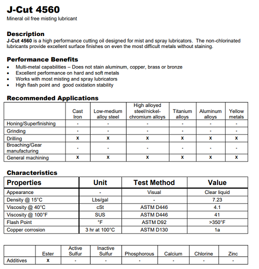 J cut 4560 product sheet - J Cut 4560