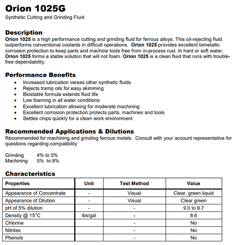 Orion 1025G - Orion 1025G